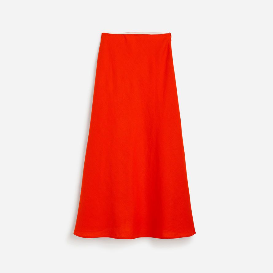 rouge orange womens madewell linge de slip maxi jupe