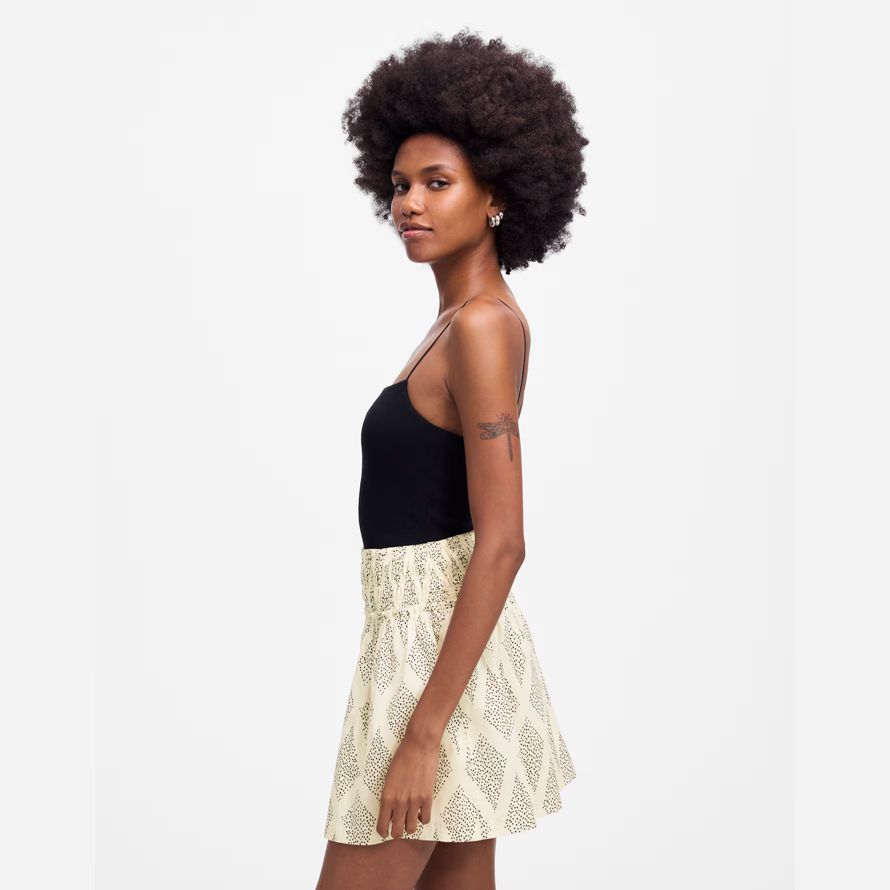 madewell volants mini jupe femmes À la crème