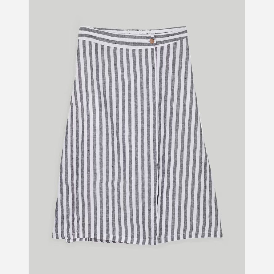 madewell reistor chevauchement midi jupe femmes-blanc bleu
