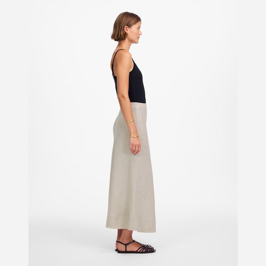 womens madewell linge de slip maxi jupe beige