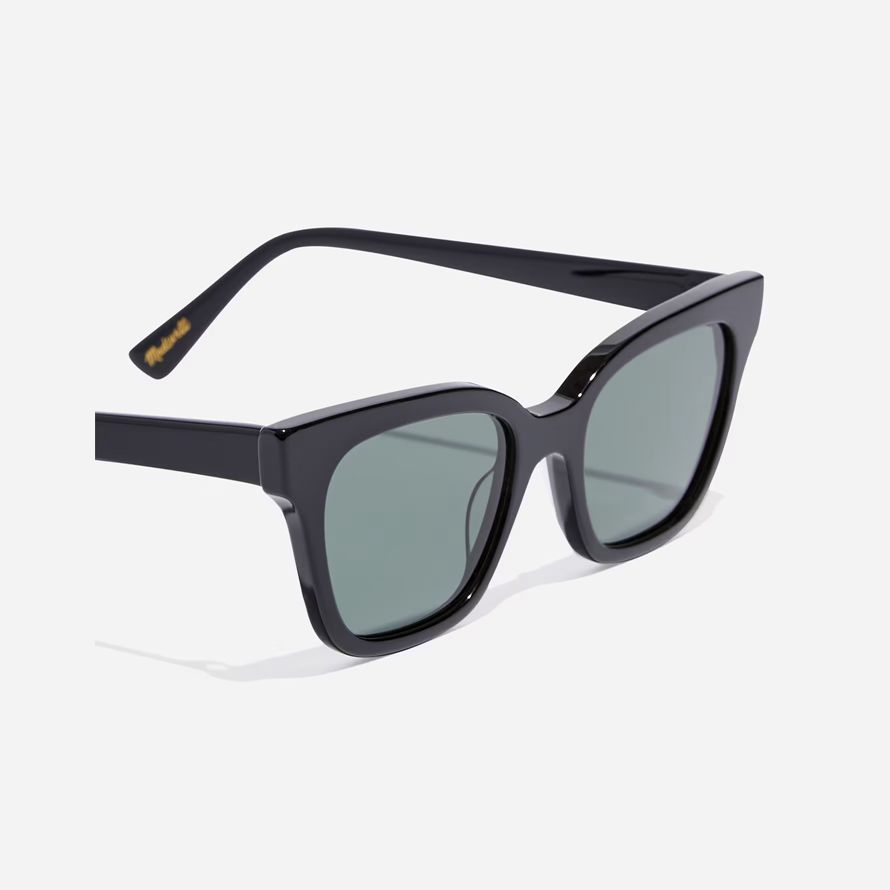 madewell pierport lunettes de soleil des femmes en noir