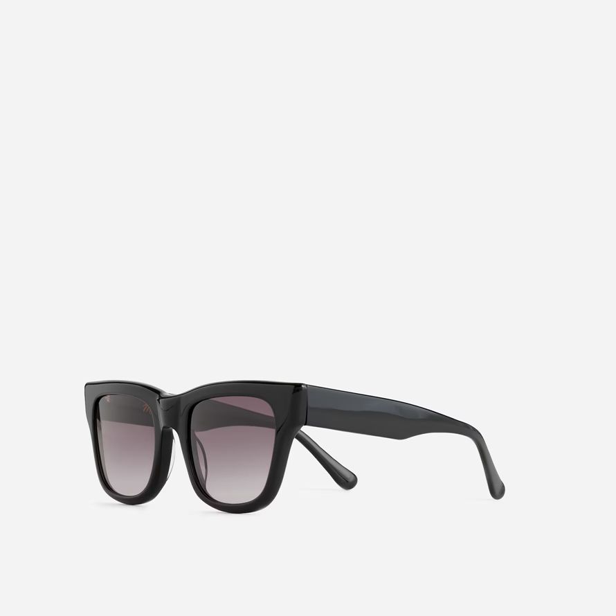 womens madewell surdimensionné grosses lunettes de soleil noir
