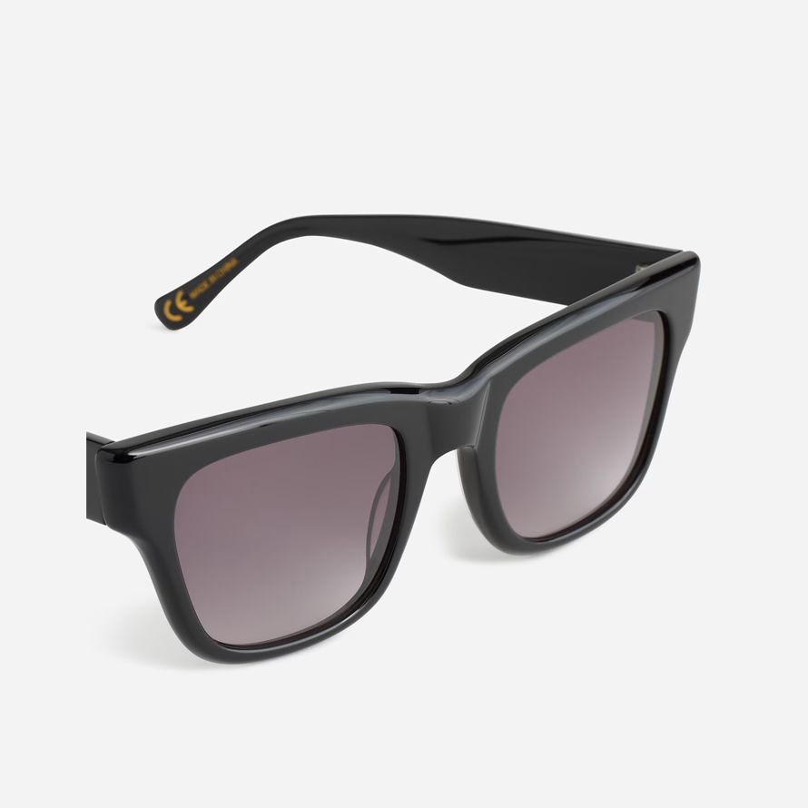 womens madewell surdimensionné grosses lunettes de soleil noir