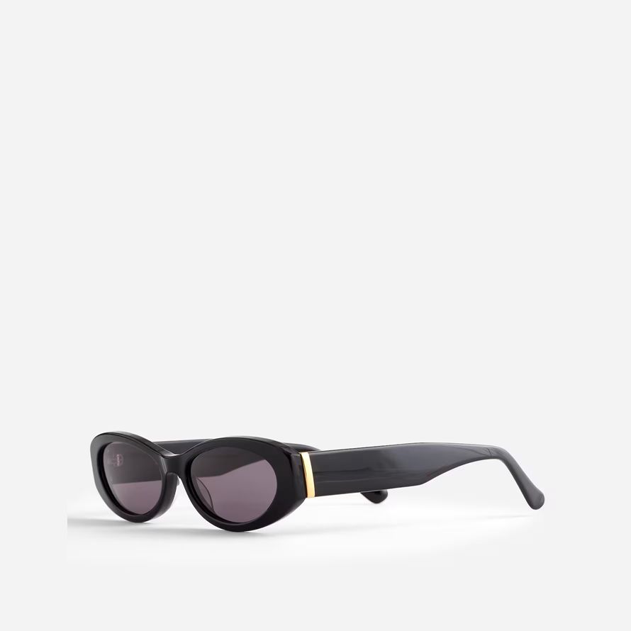 noir madewell skinny ovale lunettes de soleil des femmes