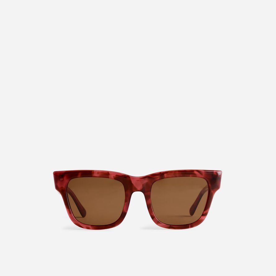 brun rouge womens madewell surdimensionné grosses lunettes de soleil