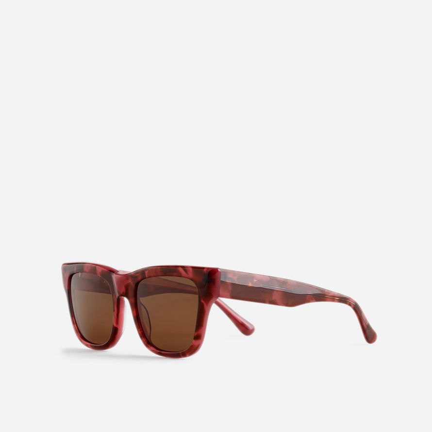 brun rouge womens madewell surdimensionné grosses lunettes de soleil