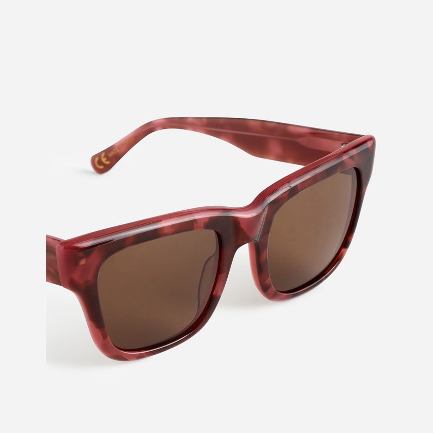 brun rouge womens madewell surdimensionné grosses lunettes de soleil