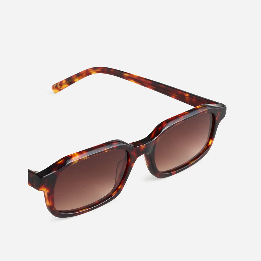 brun madewell rectangulaire lunettes de soleil des femmes