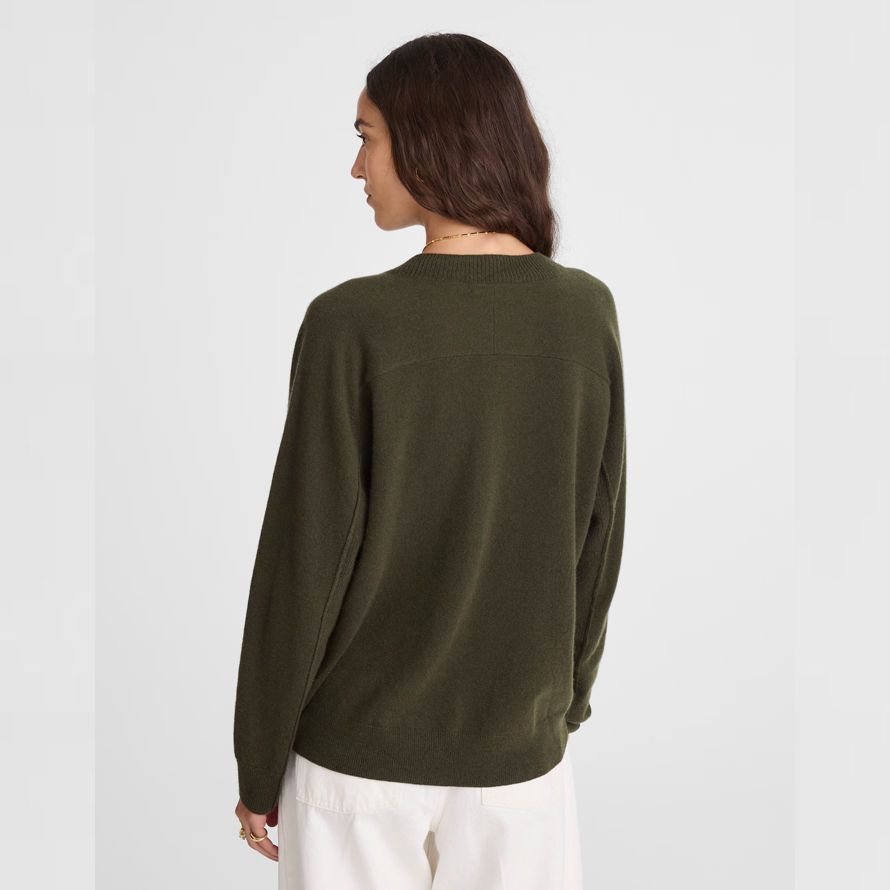 olive womens madewell v en cachemire pull À col