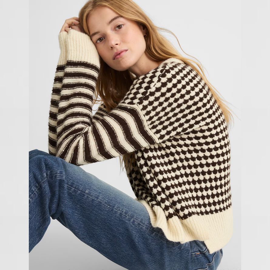 crème black womens madewell mixte rayure pull pull