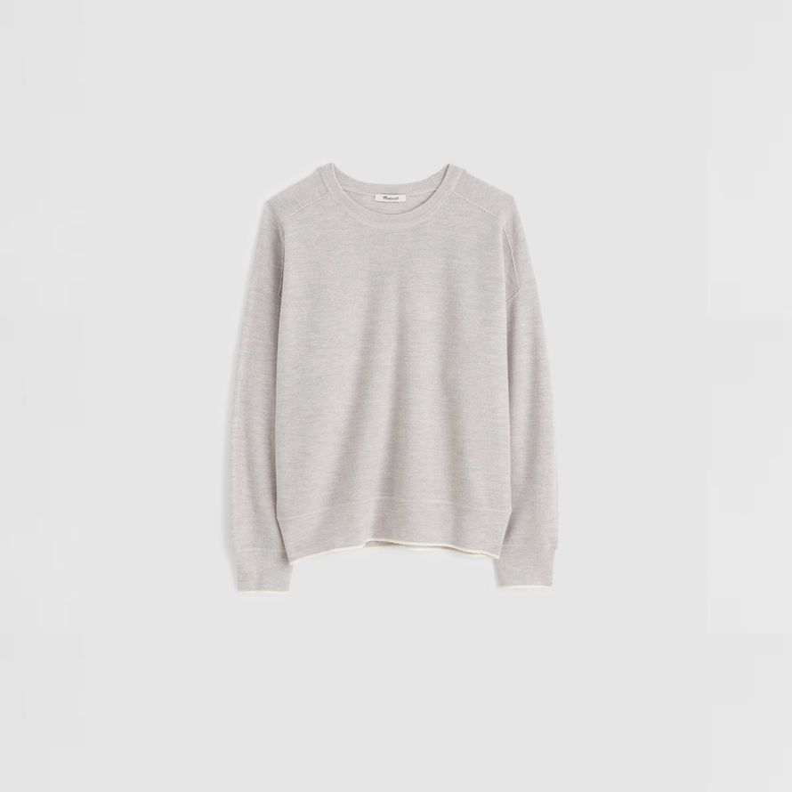 madewell laine mérinos pull femmes pull gris