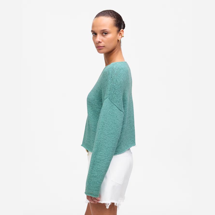 madewell boatneck pull femmes pull turquoise