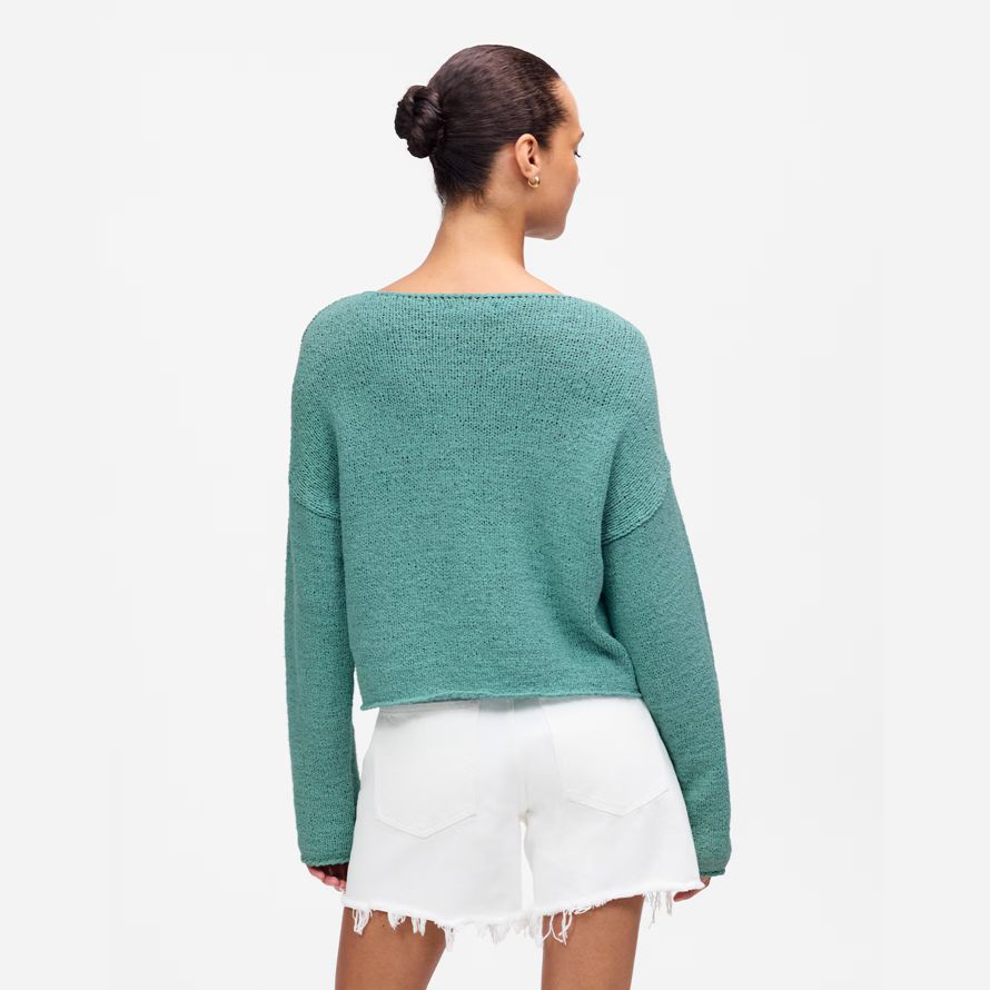 madewell boatneck pull femmes pull turquoise