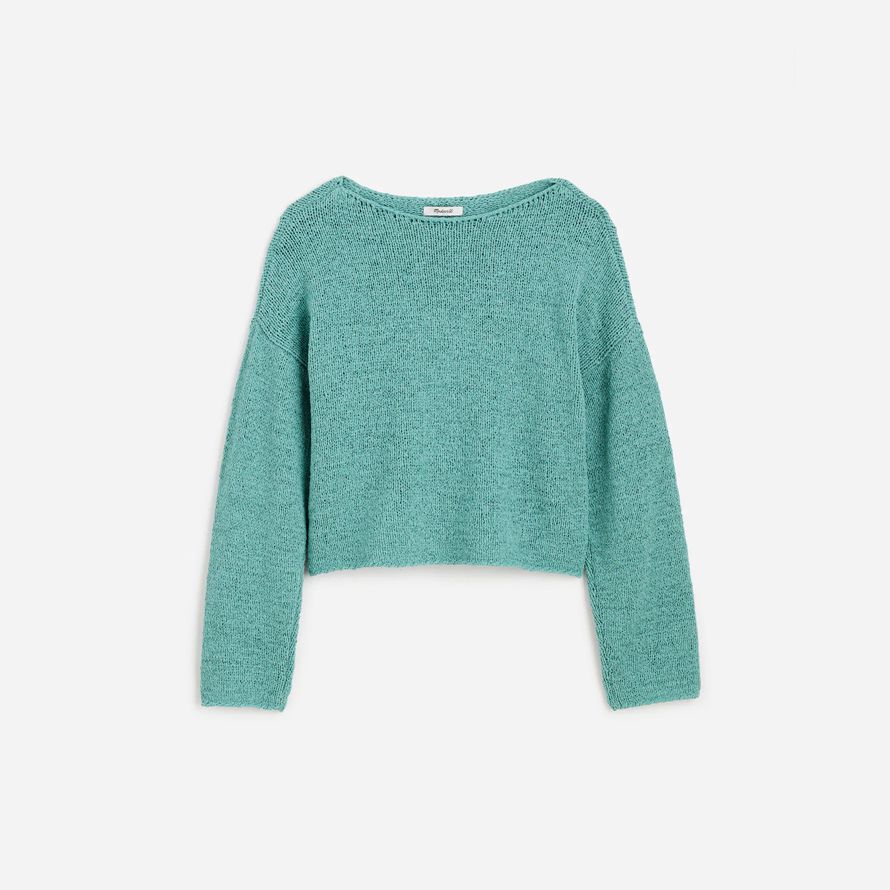 madewell boatneck pull femmes pull turquoise