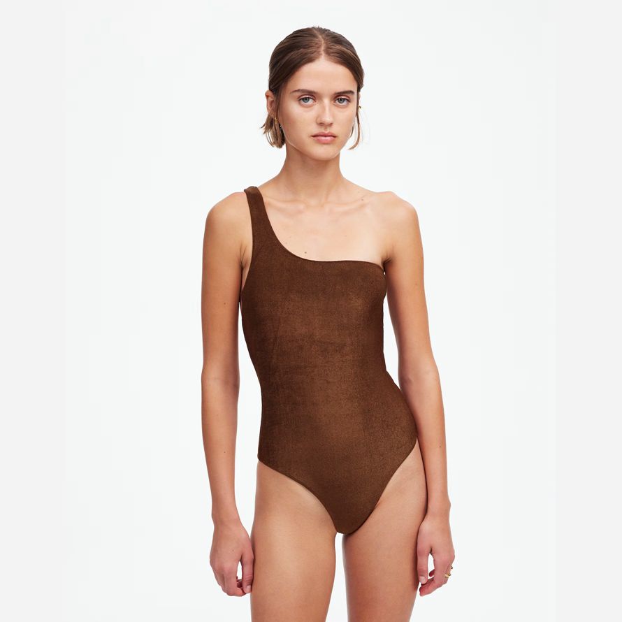brun foncé womens madewell jade nagerᆴ Évoluer dune seule pièce de maillot de bain