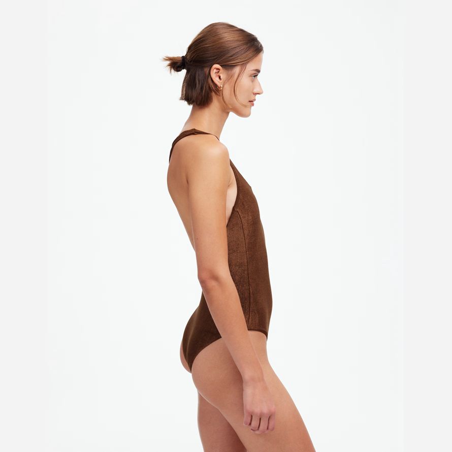 brun foncé womens madewell jade nagerᆴ Évoluer dune seule pièce de maillot de bain