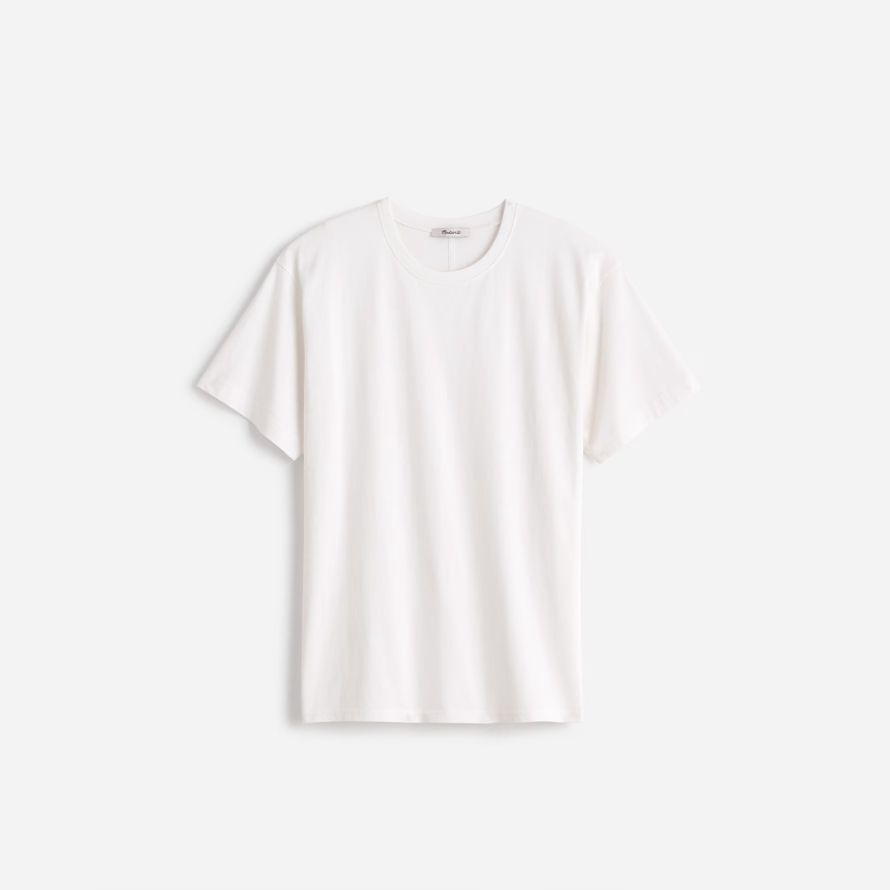 white womens madewell coton détendu surdimensionné t-shirts