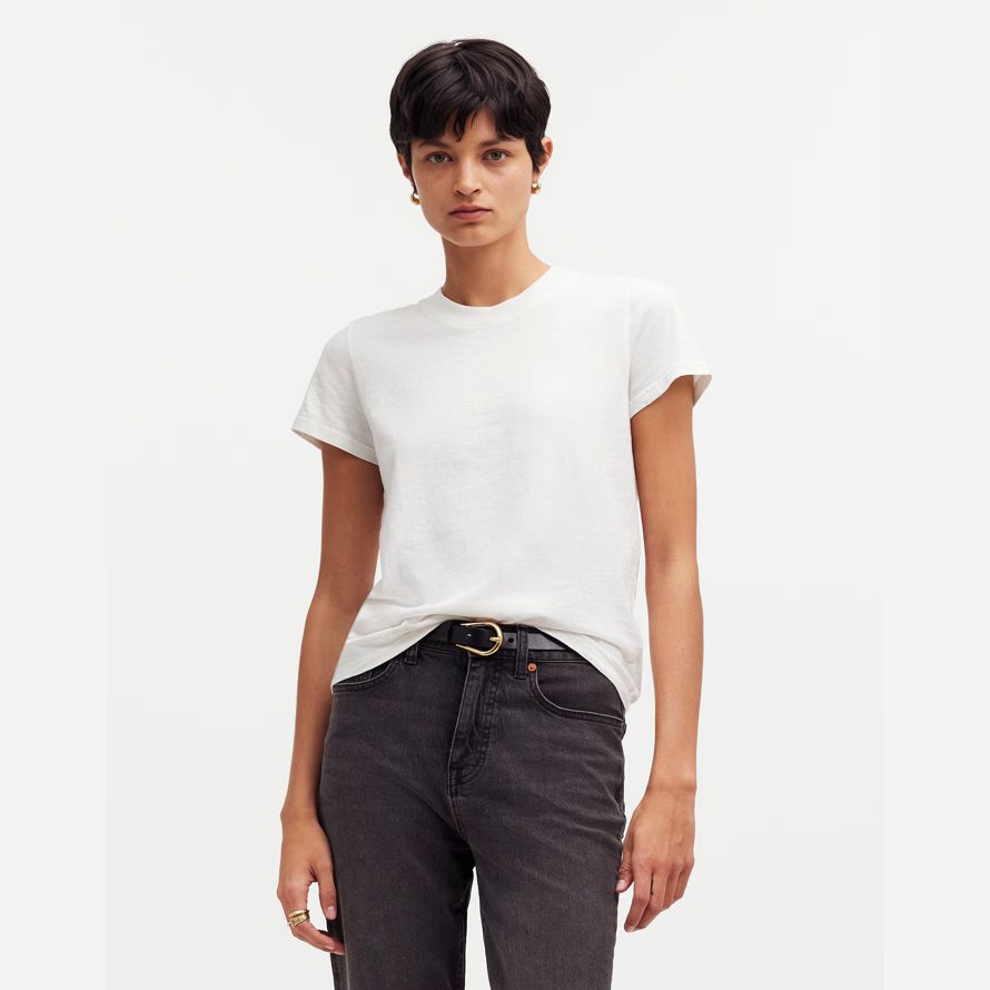 white womens madewell premium standard 01. le petit t-shirts