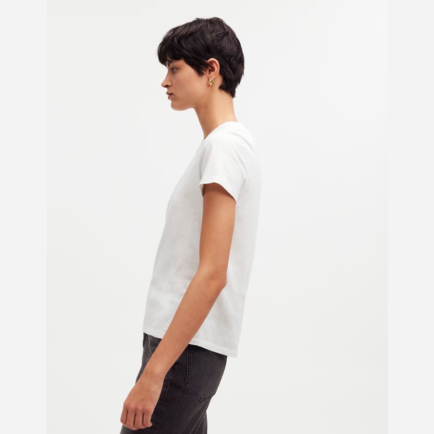 white womens madewell premium standard 01. le petit t-shirts