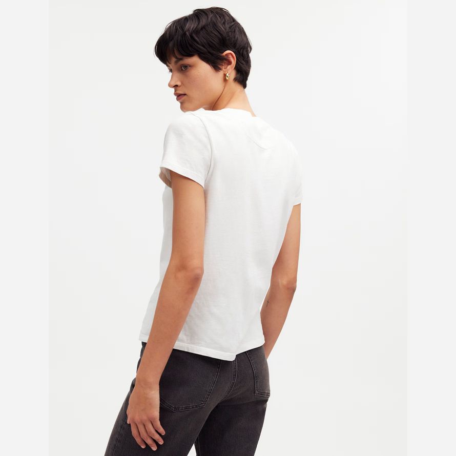 white womens madewell premium standard 01. le petit t-shirts