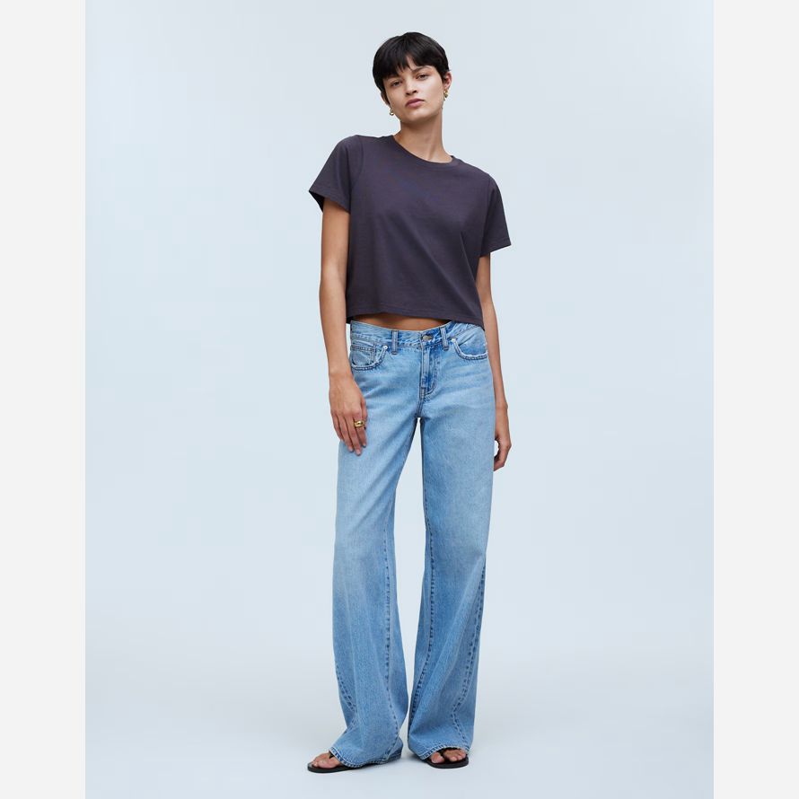 madewell softfade coton boxy-culture womens t-shirts marine