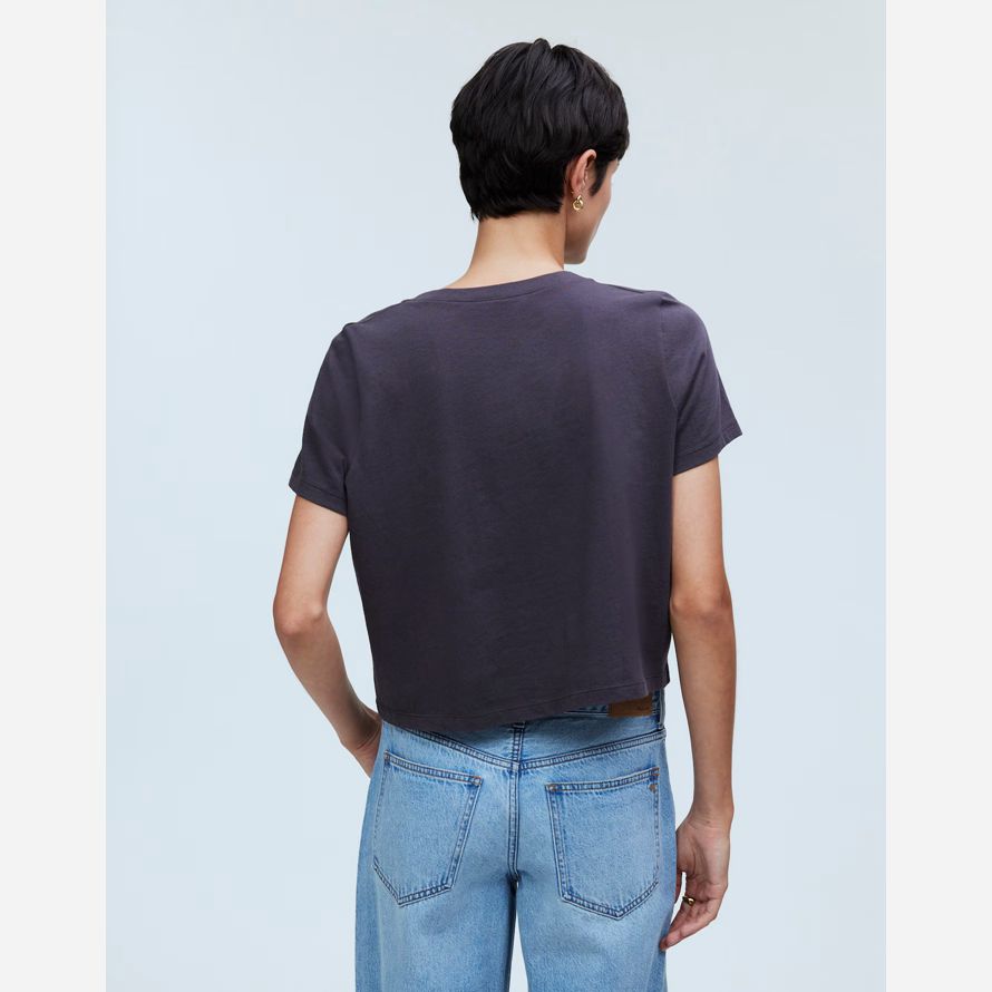 madewell softfade coton boxy-culture womens t-shirts marine
