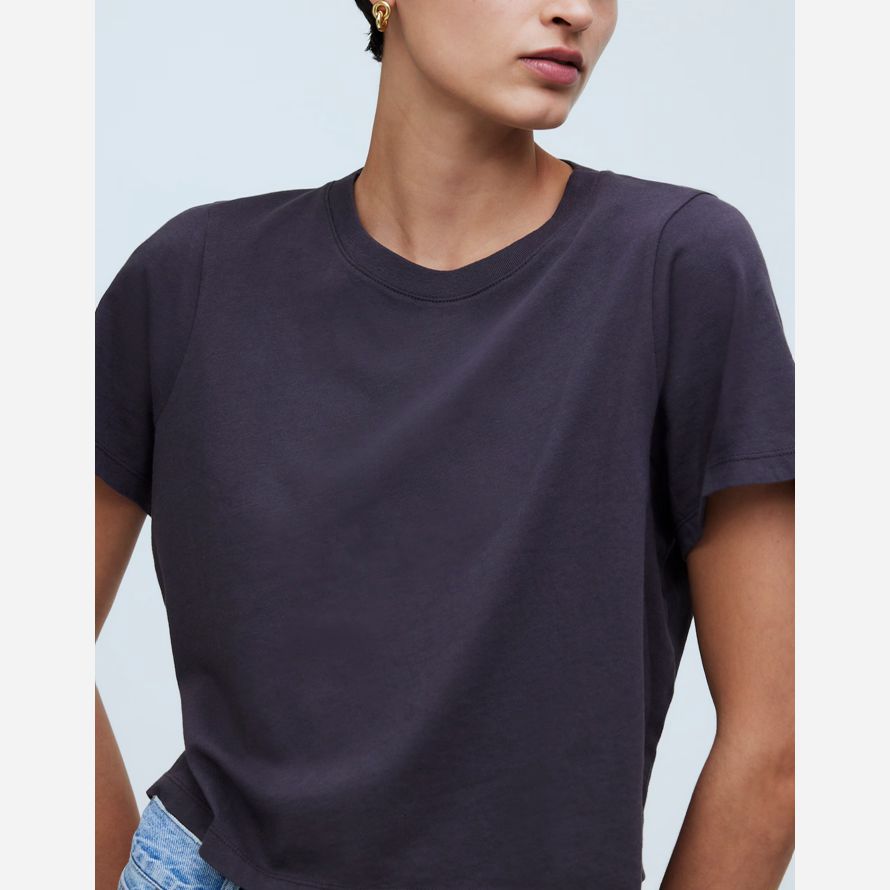 madewell softfade coton boxy-culture womens t-shirts marine