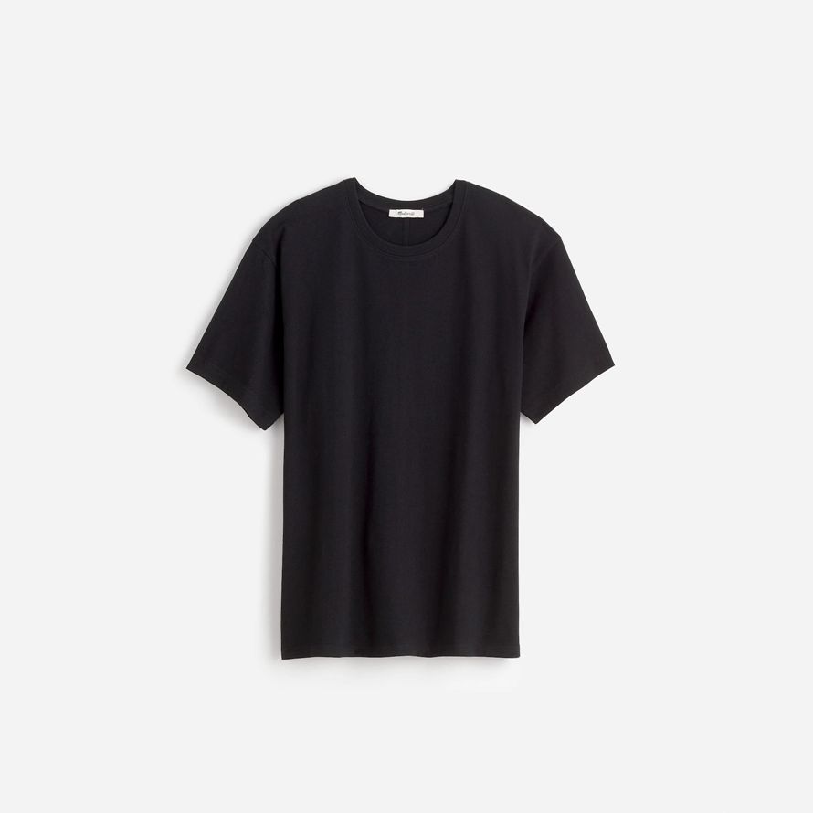 noir madewell coton détendu surdimensionné womens t-shirts