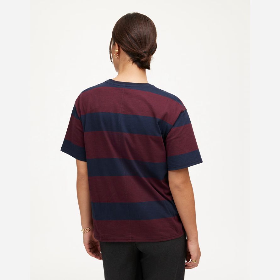 bourgogne marine womens madewell coton détendu surdimensionné t-shirts