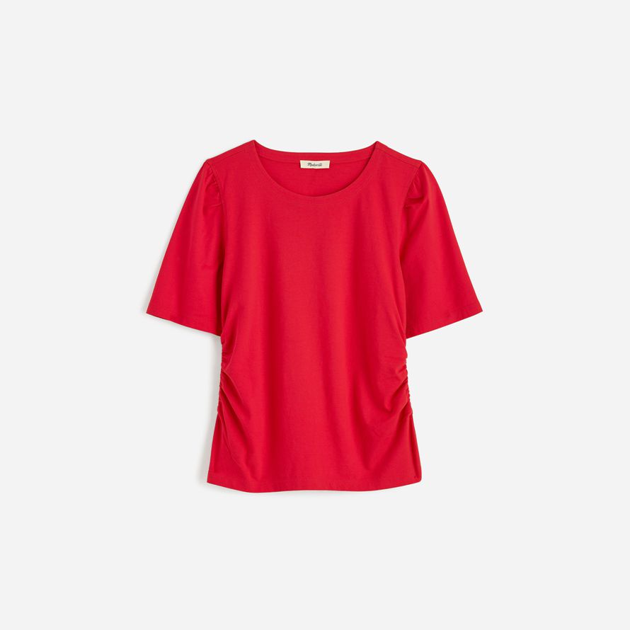 rouge madewell côté-cinch puff manches womens t-shirts