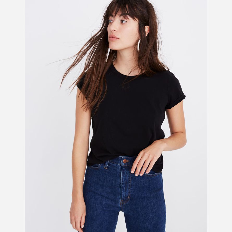 madewell northside vintage womens t-shirts noir