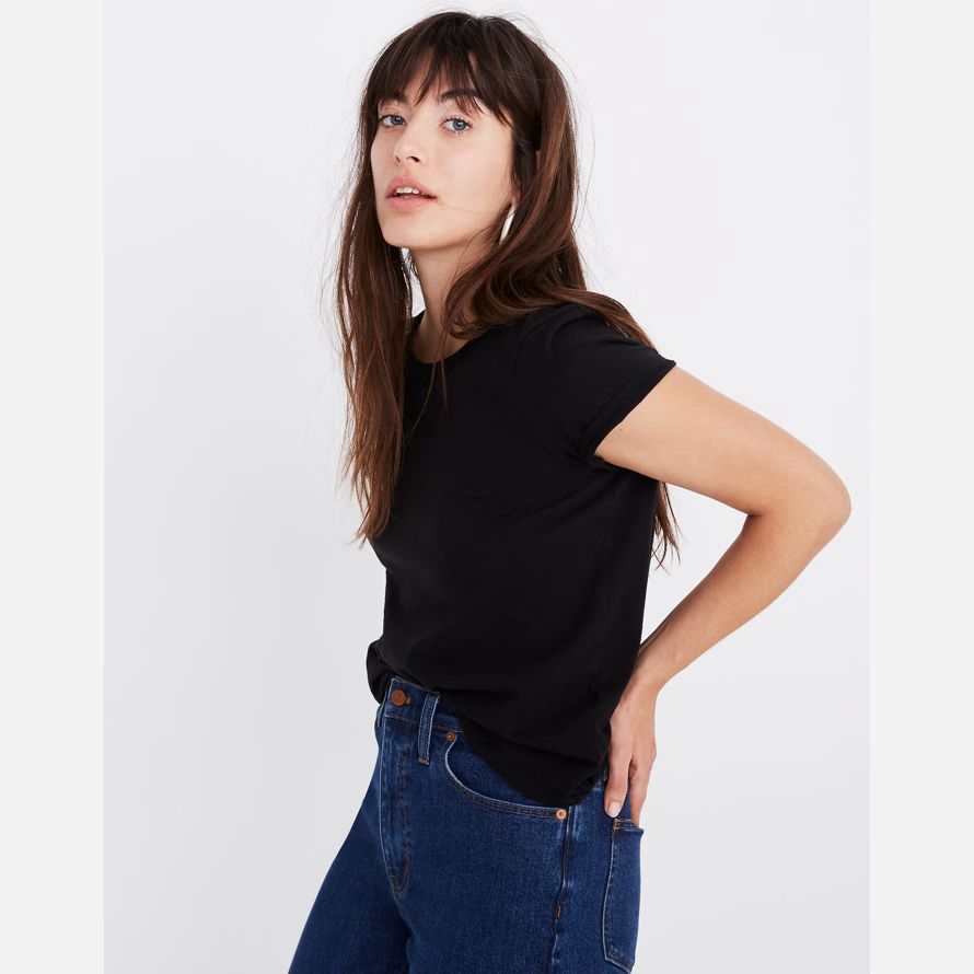 madewell northside vintage womens t-shirts noir