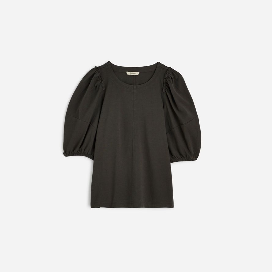 gris foncé womens madewell puff manches t-shirts