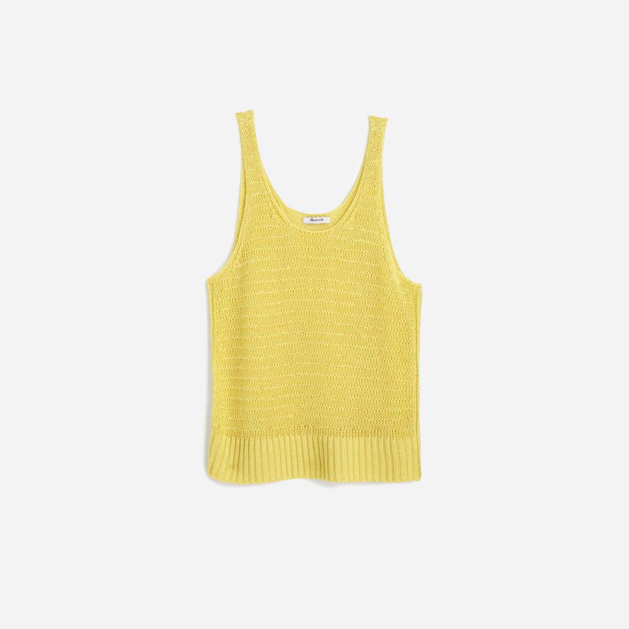 womens madewell linge de chandail de réservoir jaune