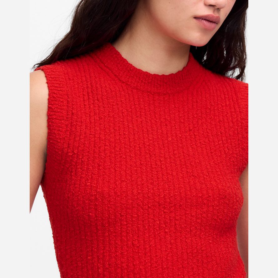 madewell boucl�-pull en maille womens réservoir rouge