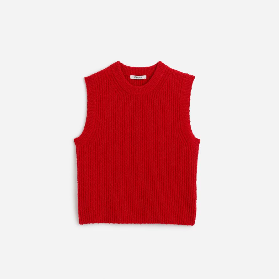 madewell boucl�-pull en maille womens réservoir rouge