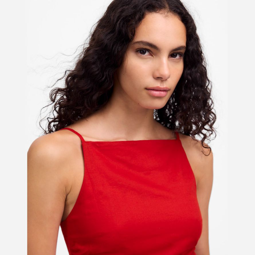 rouge madewell froncé squareneck womens réservoir