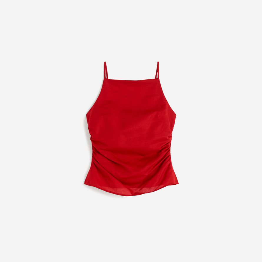 rouge madewell froncé squareneck womens réservoir