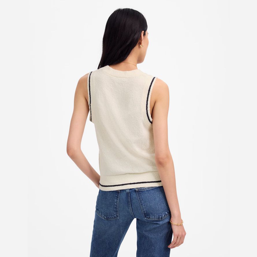 madewell boucl�-pull en maille womens réservoir de crème