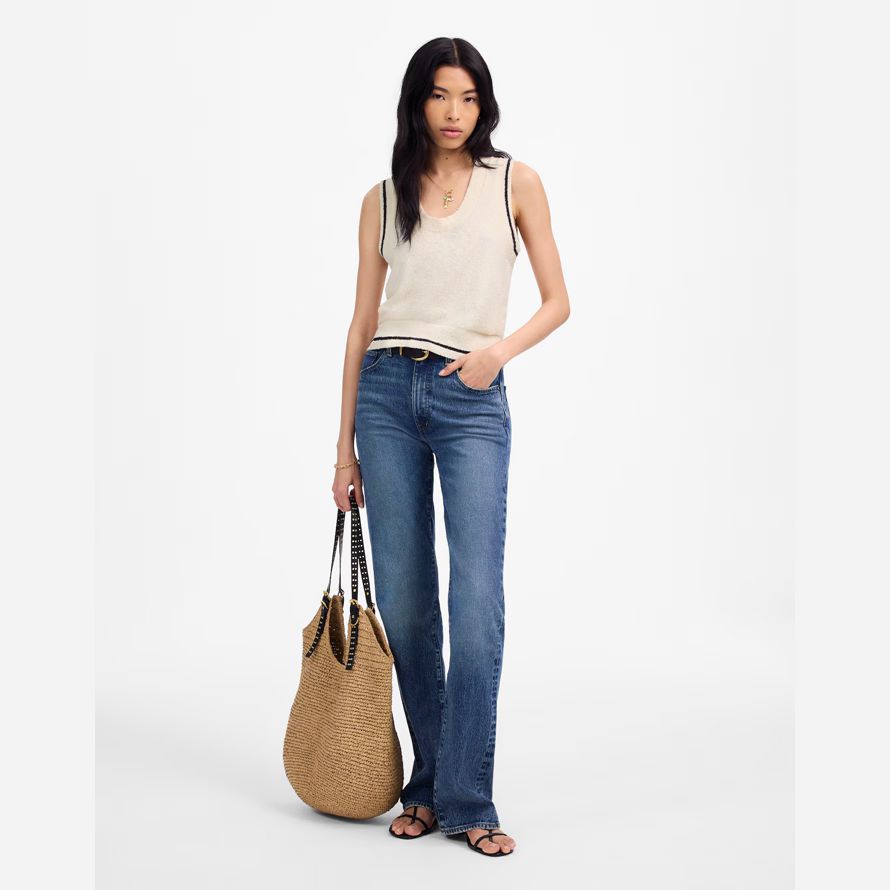 madewell boucl�-pull en maille womens réservoir de crème