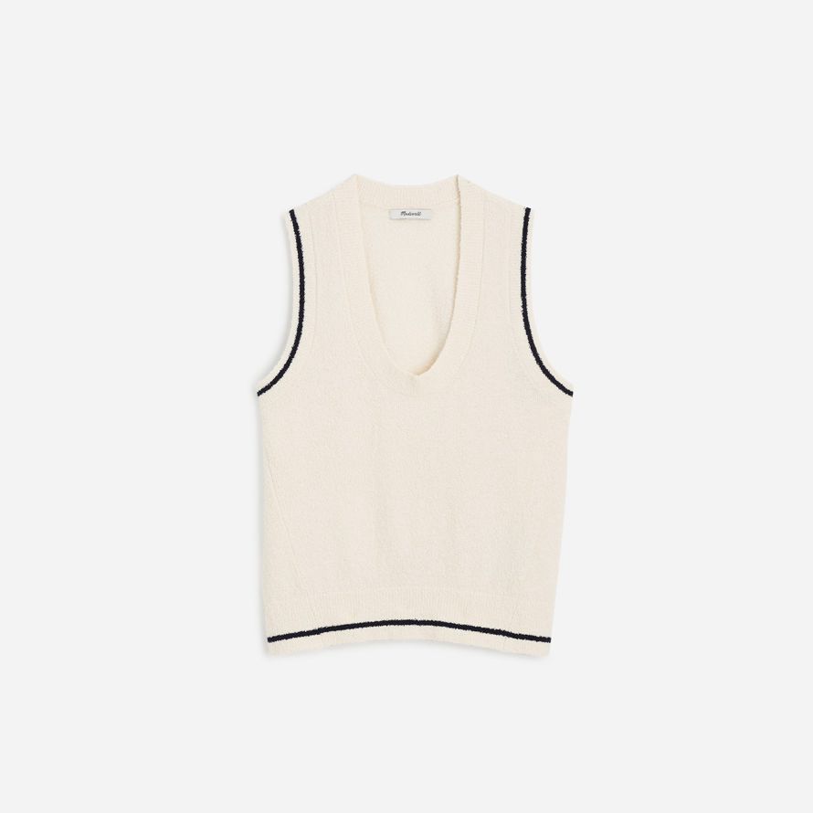 madewell boucl�-pull en maille womens réservoir de crème