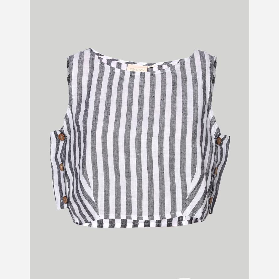 womens madewell reistor boxy crop top blanc noir