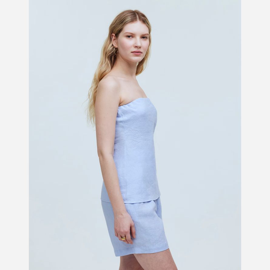 blue womens madewell donni linge top tube