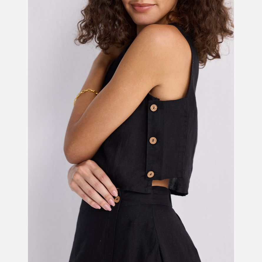 noir madewell reistorᆴ boxy crop top womens