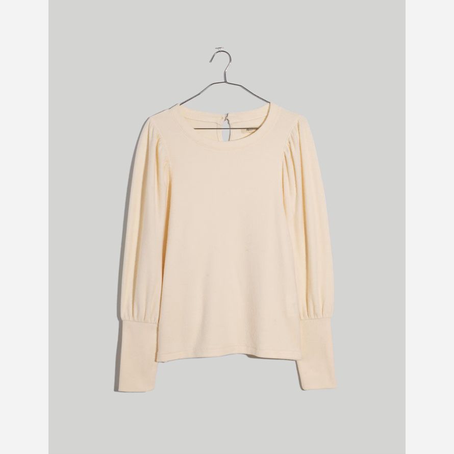 madewell brossé puff manches womens haut de crème
