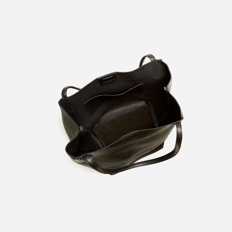 madewell le shopper grain doux pour femmes sac fourre-tout noir