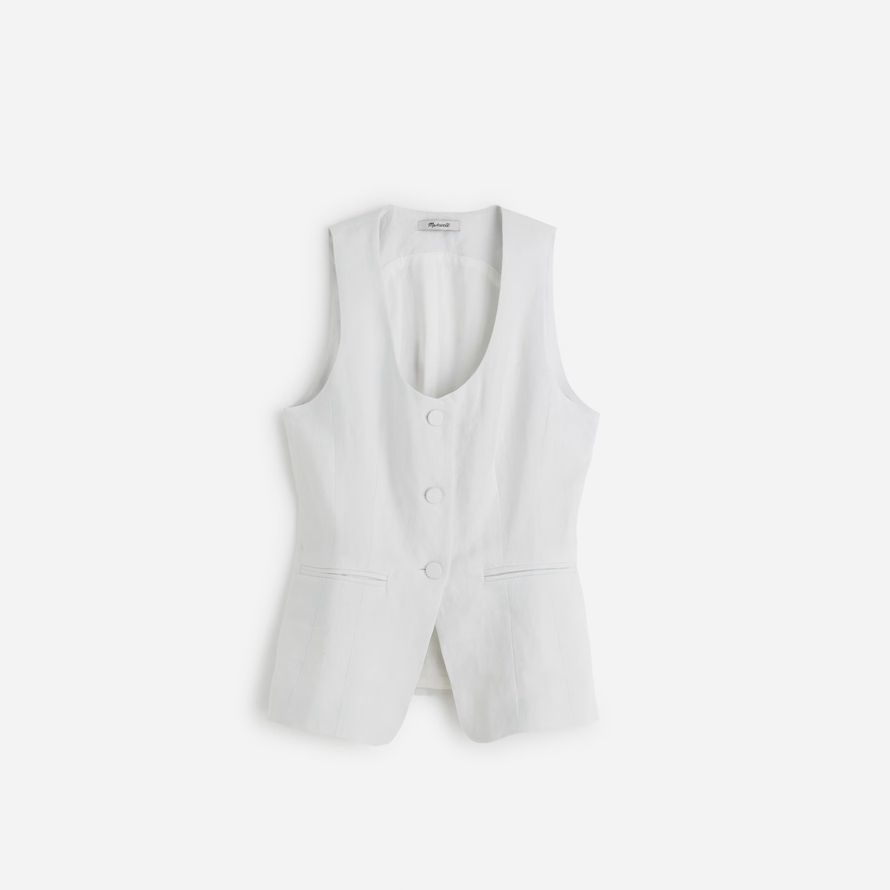white womens madewell linge de scoopneck en coupe de la veste de
